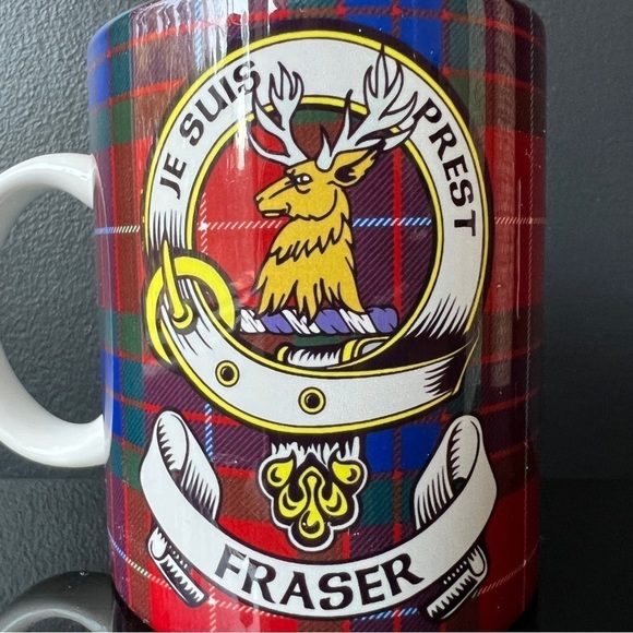 Clan Fraser Coffee Mug Je Suis Prest Fraser of Lovat  Cup Outlander Jamie Fraser - Picture 5 of 5